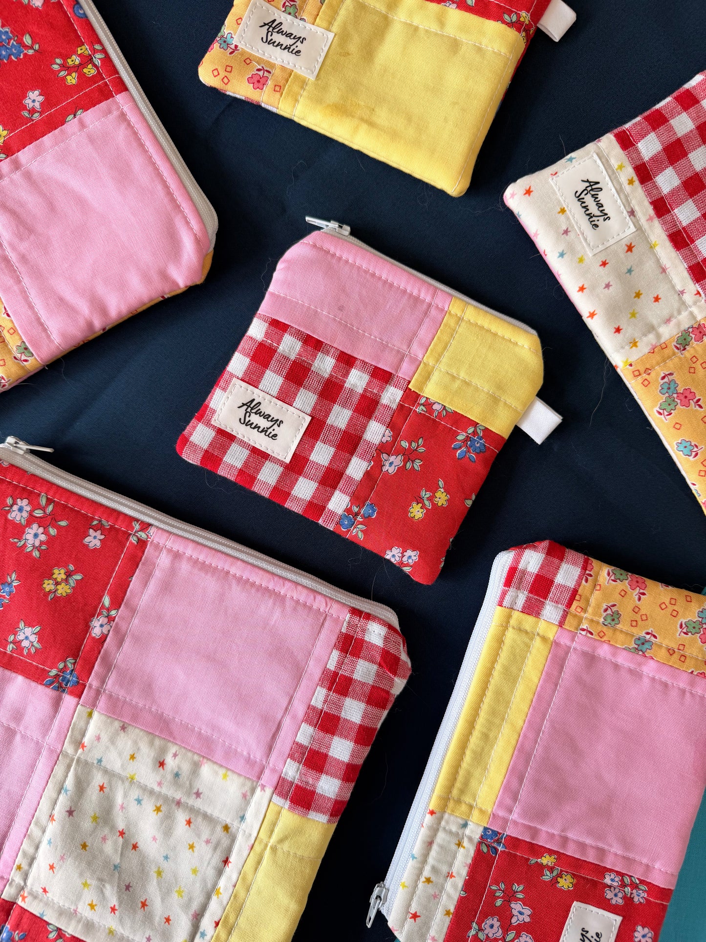 Strawberry Fields - Large Zippered Pouch (I)
