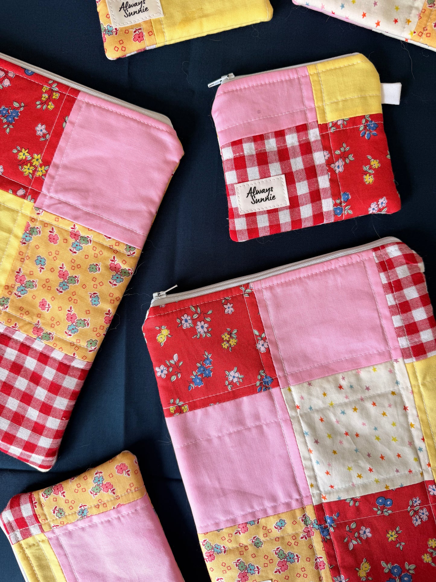 Strawberry Fields - Large Zippered Pouch (I)