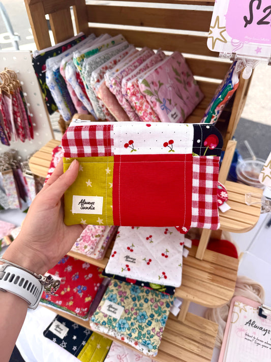 Pencil Case - Patchwork Cherry Patch